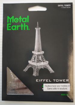 MÉTAL EARTH - TOUR EIFFEL 1 FEUILLE ARGENT